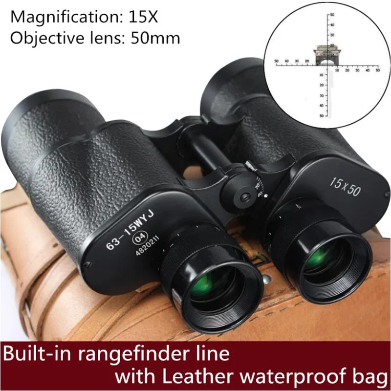 

Military Binoculars 15X50 High Times Telescope Russian Powerful Telescopio Long Range Rangefinde Lll Night Vision For Hunting