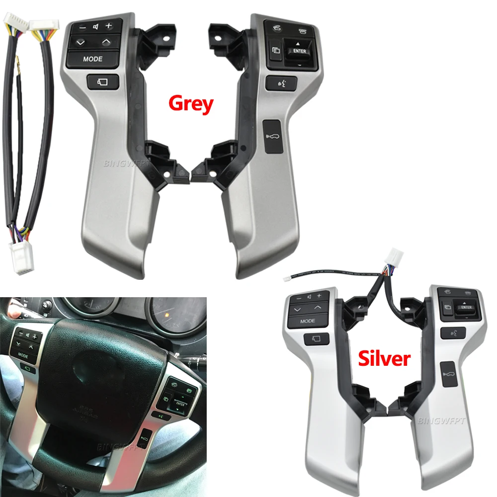 

Multifunction Steering Wheel Control Switch (2 Color) 84250-60180 8425060180 For Toyota Land Cruiser Prado 150 GRJ150 KDJ150