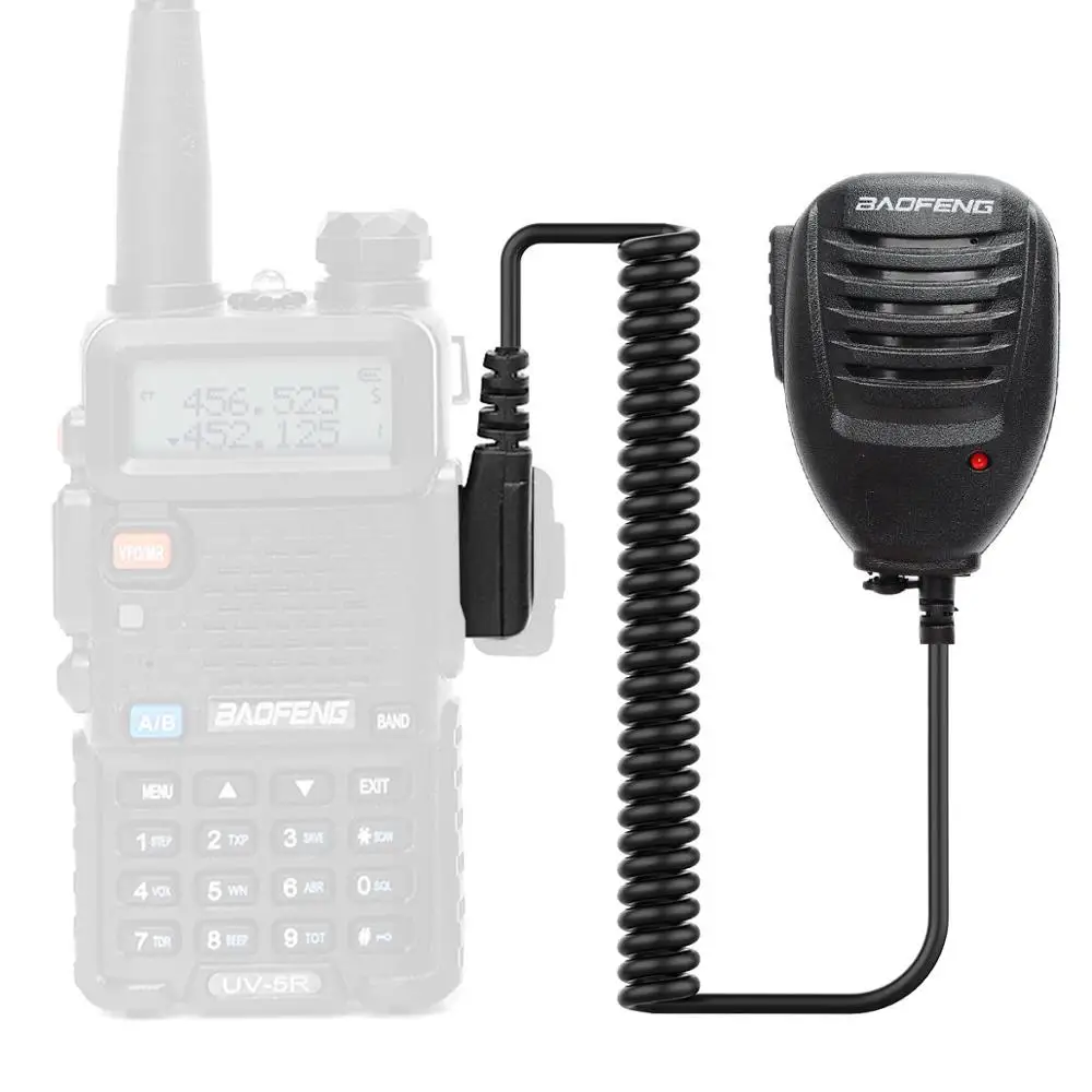 Baofeng Walkie Talkie UV-5R Microphone Speaker MIC 2 Pin Handheld For Baofeng BF-888S UV-21 PRO Quansheng UV K5 K6 Accessories