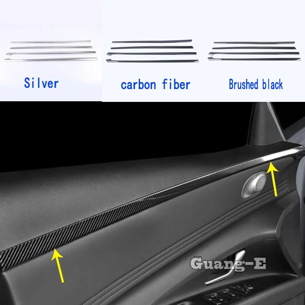 

For Hyundai Elantra Avante 2020 2021 2022 2023 Inside Door Panel Strip Cover Inner Edge Sticker Trim Panel Frame Molding Armrest