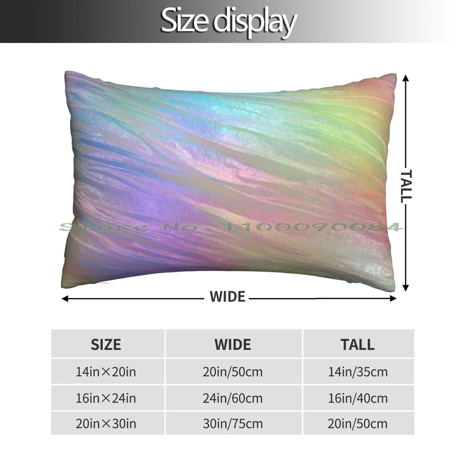 Holographic Neon Crystal Sheet Pillow Case 20x30 50*75 Sofa Bedroom Chiffon Satin Organza Sheer Sheen Shiny Material Pastel