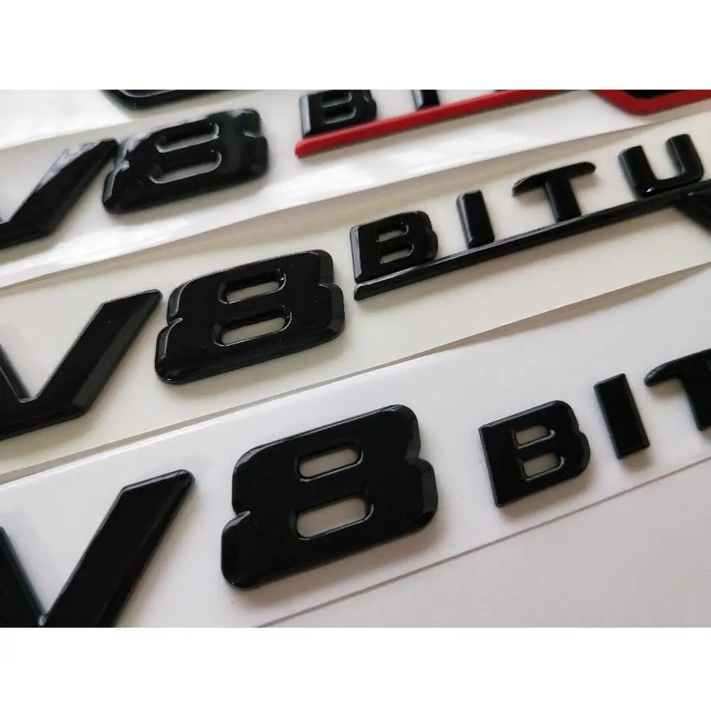 Gloss Black Letters for Mercedes Benz W212 W213 S213 E43 E53 E55 E63 AMG S Symbols V8 BITURBO 4MATIC 4MATIC+ Emblems