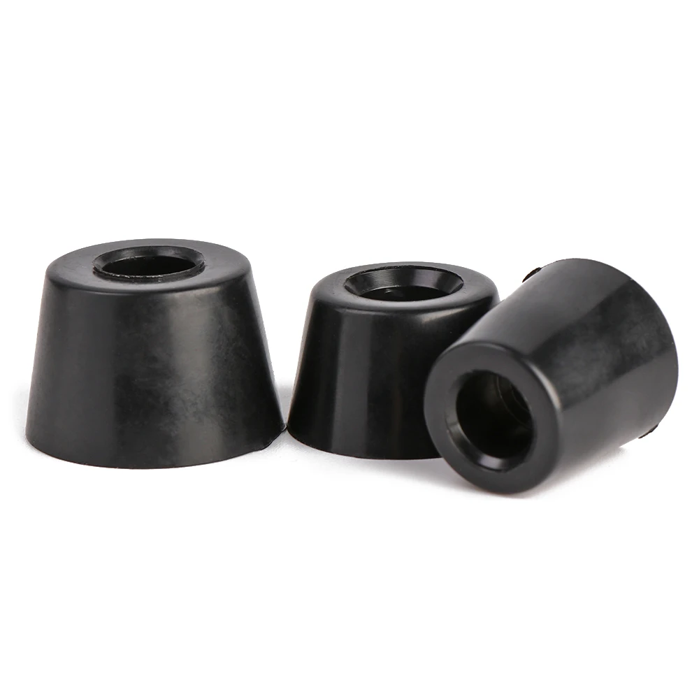 8pcs Black Speaker Cabinet Furniture Chair Table Box Conical Rubber Foot Pad Stand Shock Absorber Skid Resistance Parts Legs