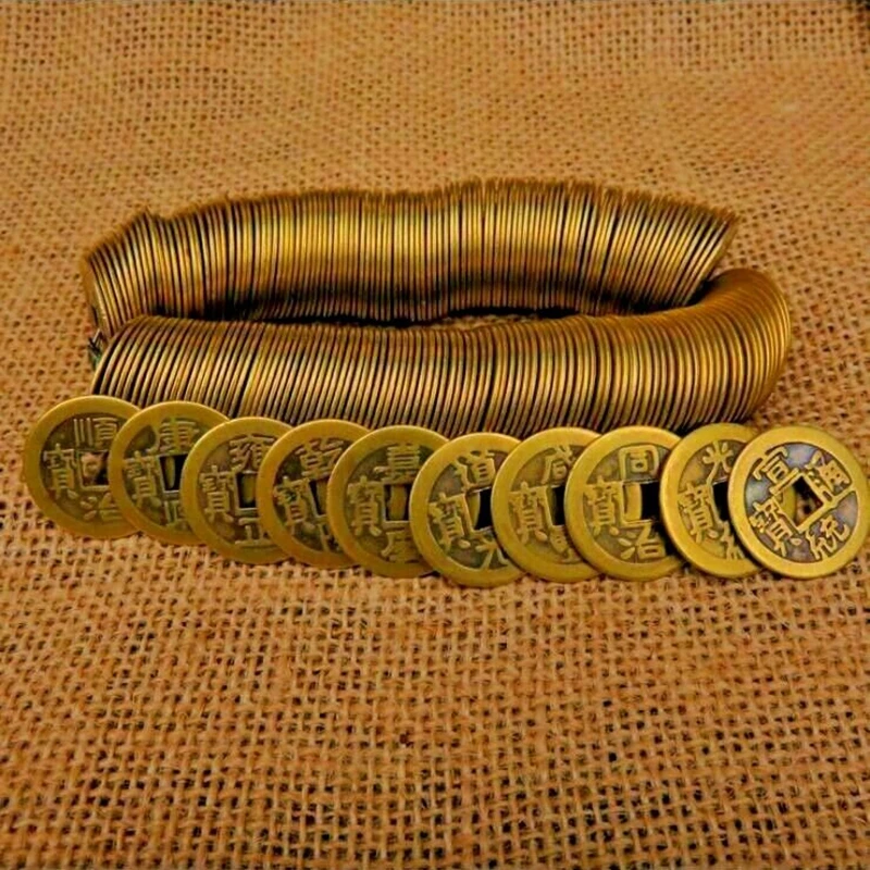 

Collect 200pcs Chinese Brass Coin Qing Dynasty Antique Currency Cash