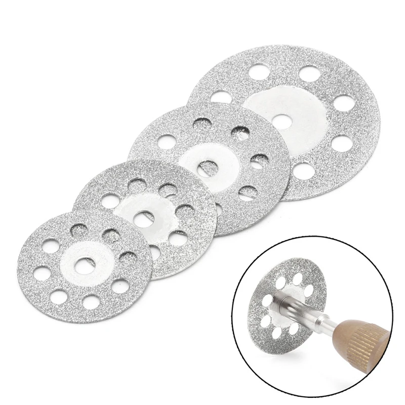 5Pcs/set 20/22/25/30 Dremel Accessories Diamond Grinding Wheel Saw Circular Cutting Disc Dremel Rotary Tool Diamond Discs