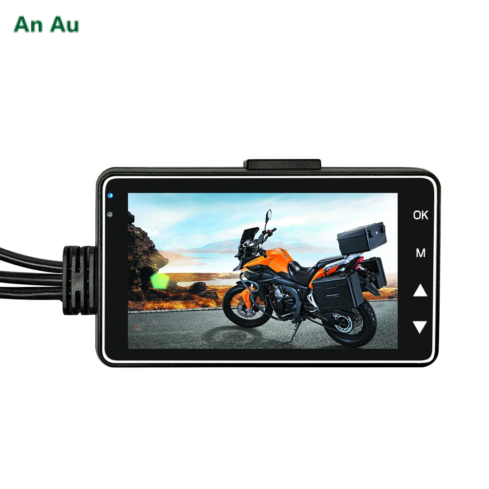 Motorcycle Dual Camera DVR Motor Dash Cam with Special Dual-track Front Rear HD Waterproof Moto Driving Recorder Cycle Video