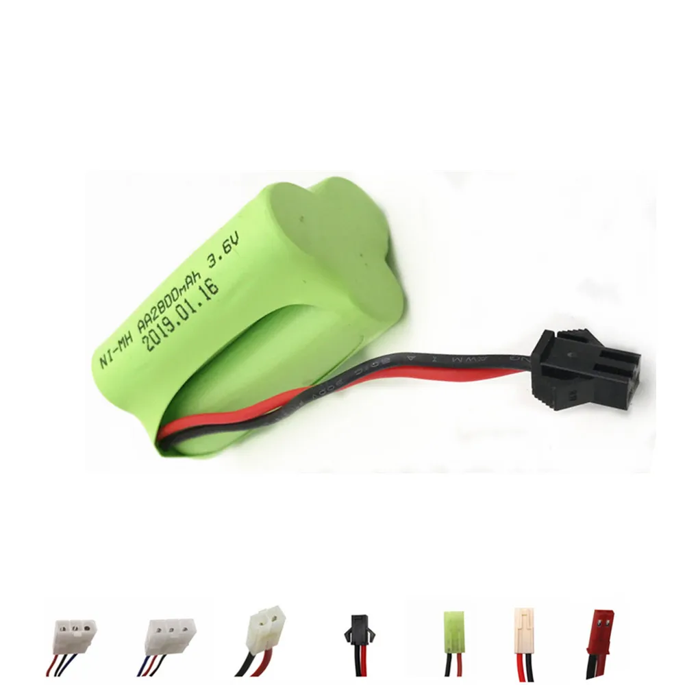 2800 MAh Pin Sạc 3.6 V Và 3.6 V Cho RC Xe Ô Tô Đồ Chơi Xe Tăng Đoàn Tàu Robot Thuyền Súng NiMH pin AA 3.6 V 2800 MAh Gói