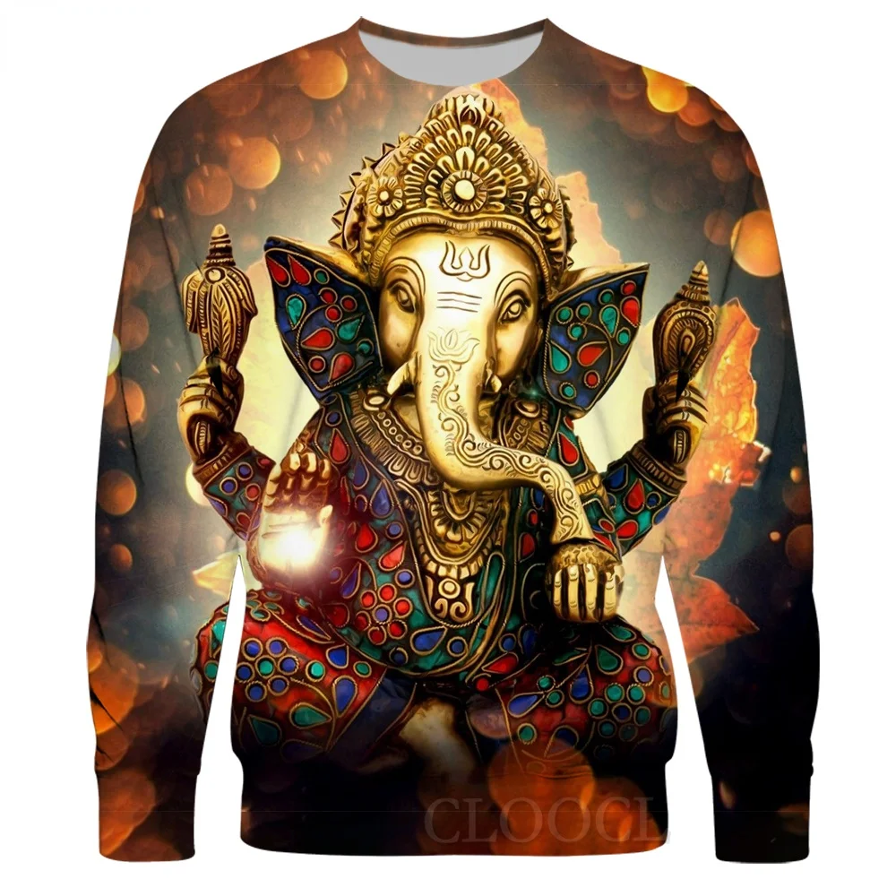 

CLOOCL Indian God Ganesha Sweatshirt 3D Print Autumn Men/Women Streetwear Long Sleeve Sportswear Casual Pullover Sudadera Hombre