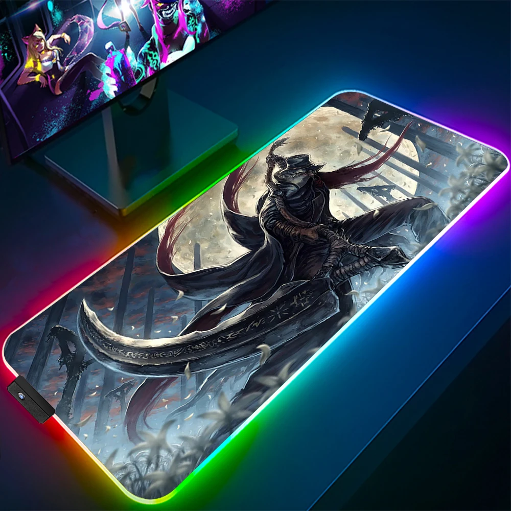 

Bloodborne Anime Gaming Mouse Pad Computer Mousepad RGB Large Mause Pad Gamer Mouse Carpet Big Mause Pad PC Desk Play Mat.