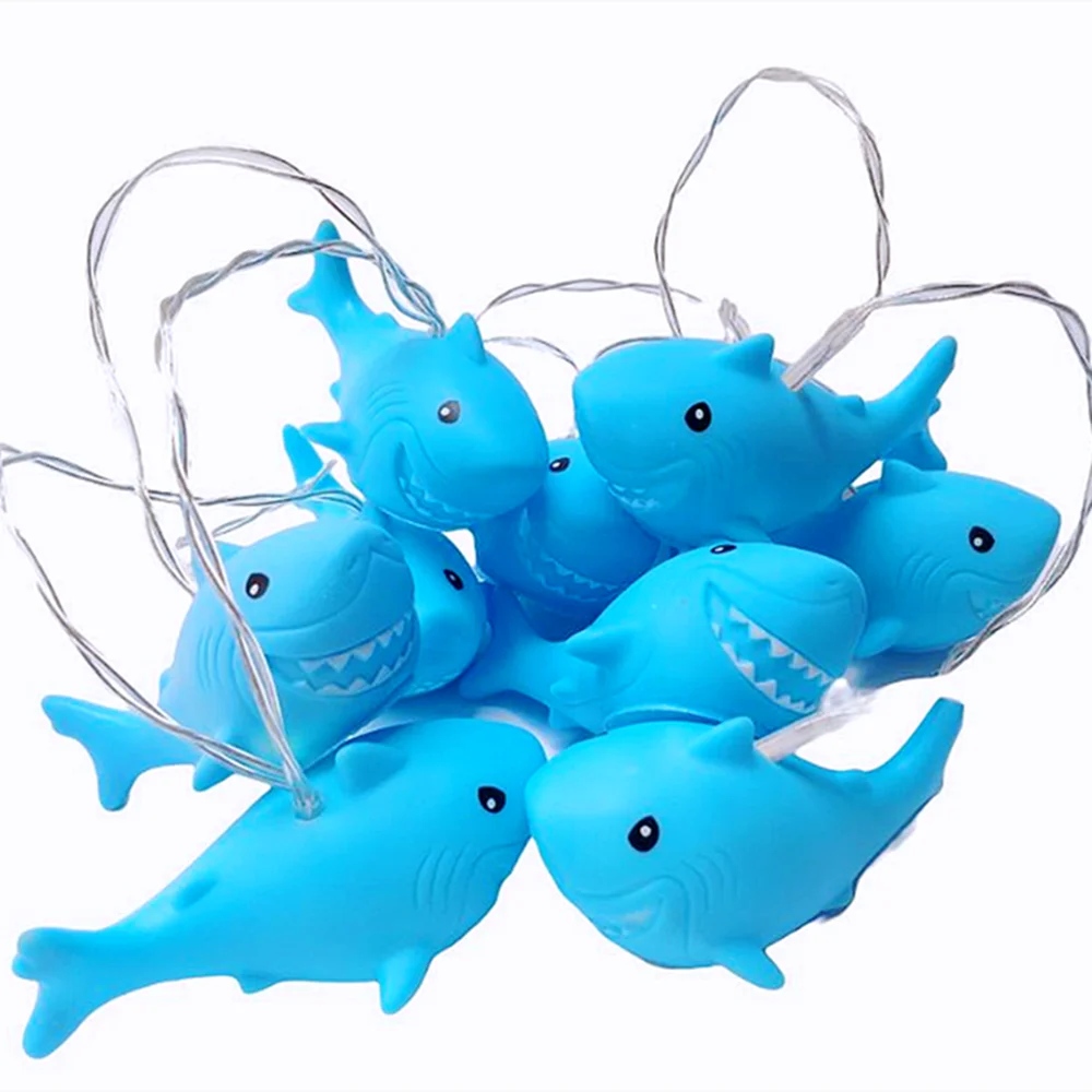 Shark String Lights Voor Meisjes Slaapkamer Batterij Aangedreven Led Fairy Fantastische Licht Voor Festival Verjaardag Party Decor (10LED /20LED)