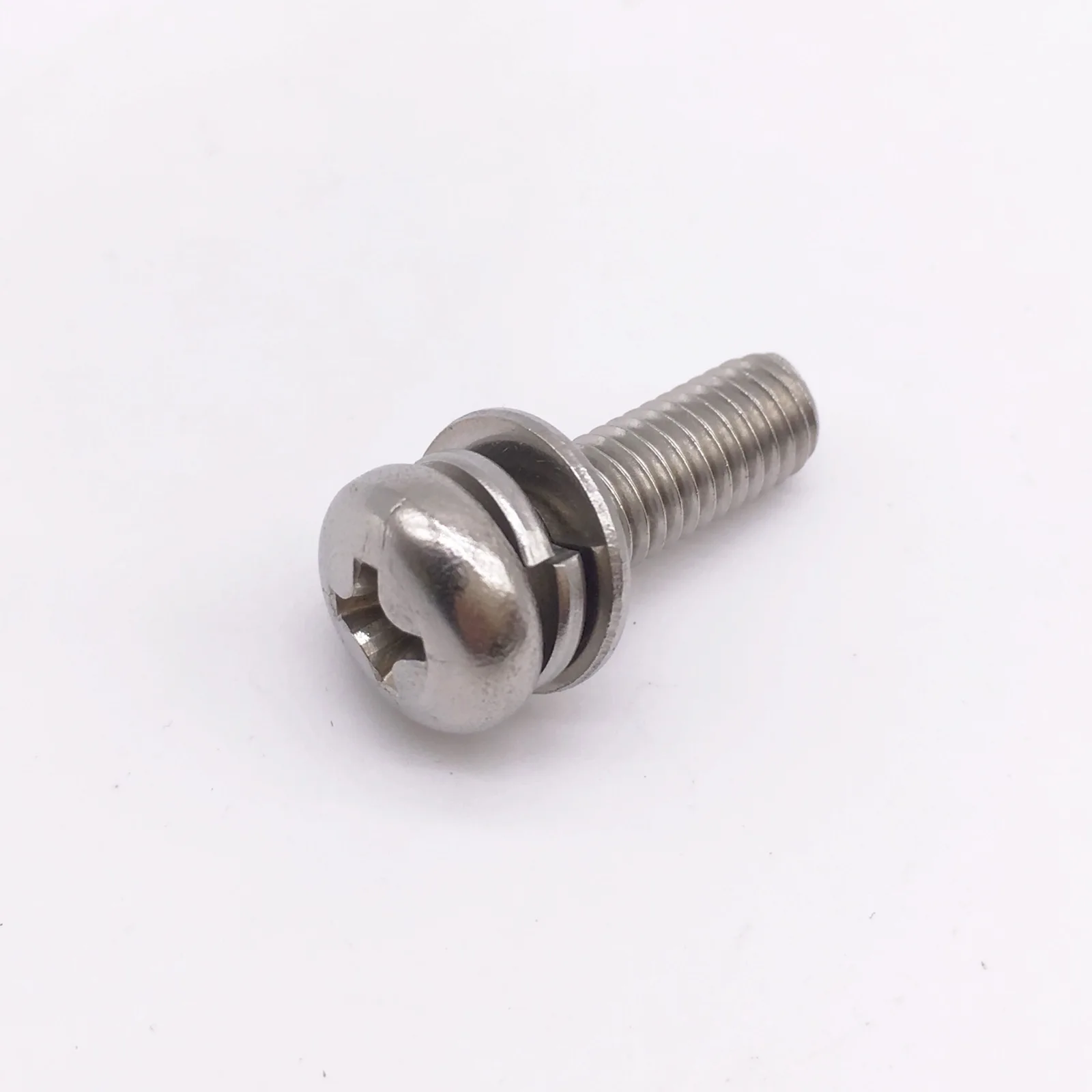 

Wkooa M2 SEMS Screws Phillips Driver Polished Pan Head Screw with Plain and Spring Washer Stainless Steel Grade 304 Pack 1000