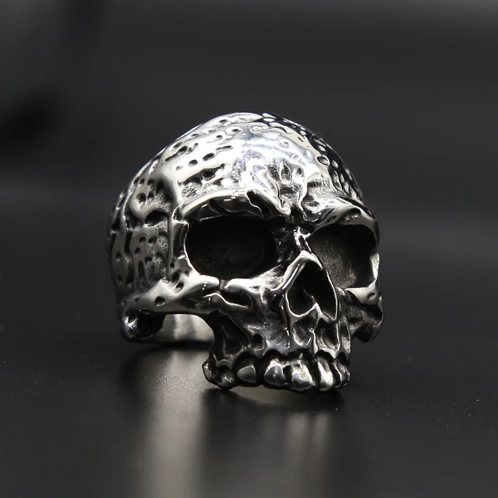 

Gothic 316L Stainless Steel Skull Ring Jewelry Punk Retro Skull Biker Ring For Men Dropshipping Store