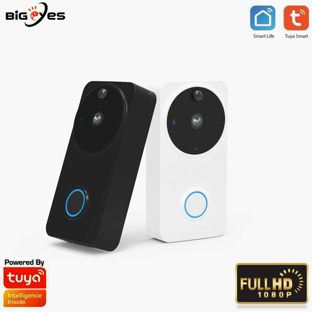 TUYA Doorbell WiFi Tuya Video Doorbell Camera Smartlife 2.0MP 1080P HD Camera Two Way Audio Camera TUYA Videodoor Phone TUYA APP