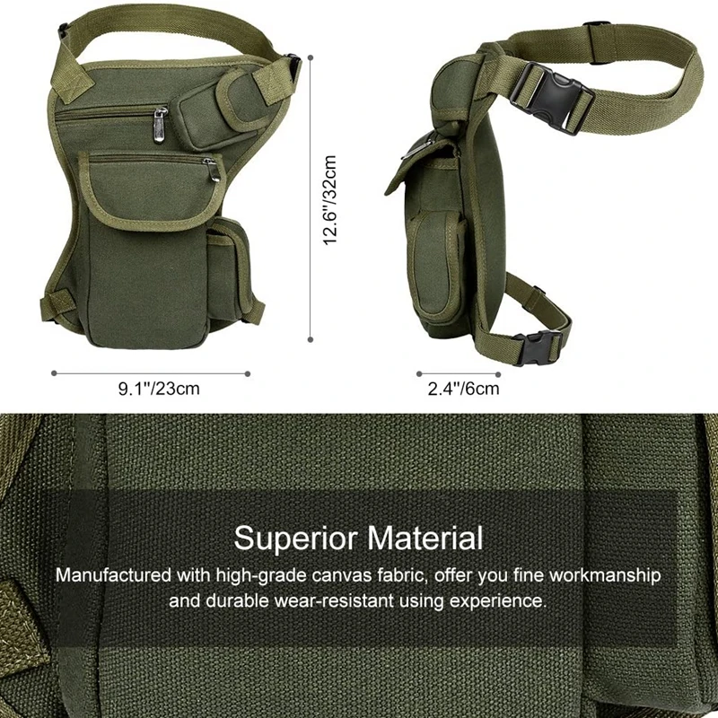 Tactical Fanny Pack Military Waist Bag Pack Utility Hip Pack Bag with Adjustable Strap Waterproof for Outdoors Fishing Cycling