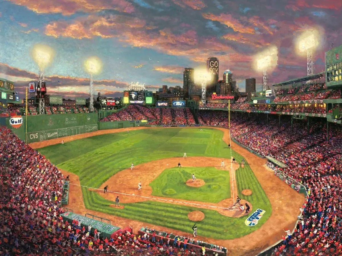 JOHNSON Fenway Park Sports Stadium Theme Football Baseball Field background High quality Computer print party photo backdrop