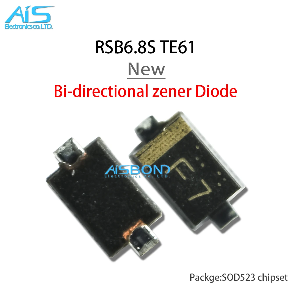 100Pcs/Lot New RSB6.8S TE61 SOD-523 SOD523 TOP Marking F7 RSB6.8STE61 Bi-directional zener Diode