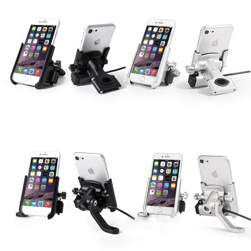 SMOYNG Aluminium Bicycle Motorcycle Phone Holder Stand Bike Handlebar Mirror Support Mount Moto phone Braket For iPhone 8P X 11