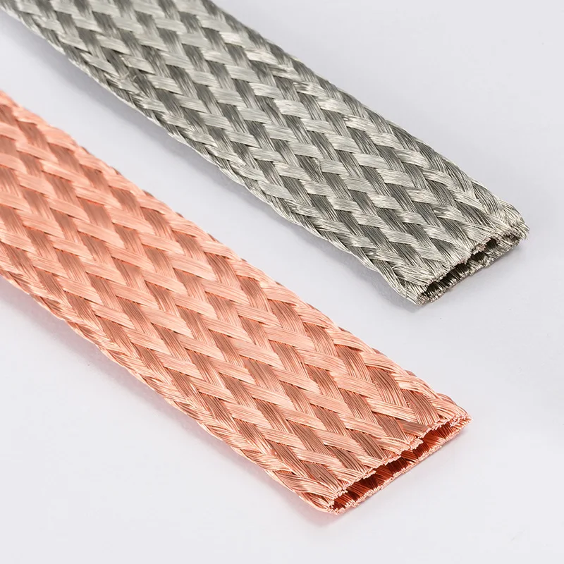 Tinned Copper Braided Sleeve Strap Connecting Wire 1Meter 4/6/10/25/35 Square Conductive Tape Desoldering Braid Welding Solder