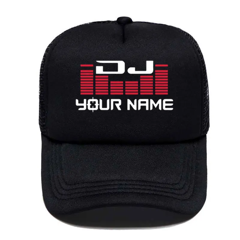 DJ Your Name Custom printing Women Men Baseball Cap Hip Hop Outdoor Sun Hat Adjustable Sports caps in Mesh Hat Trucker hat