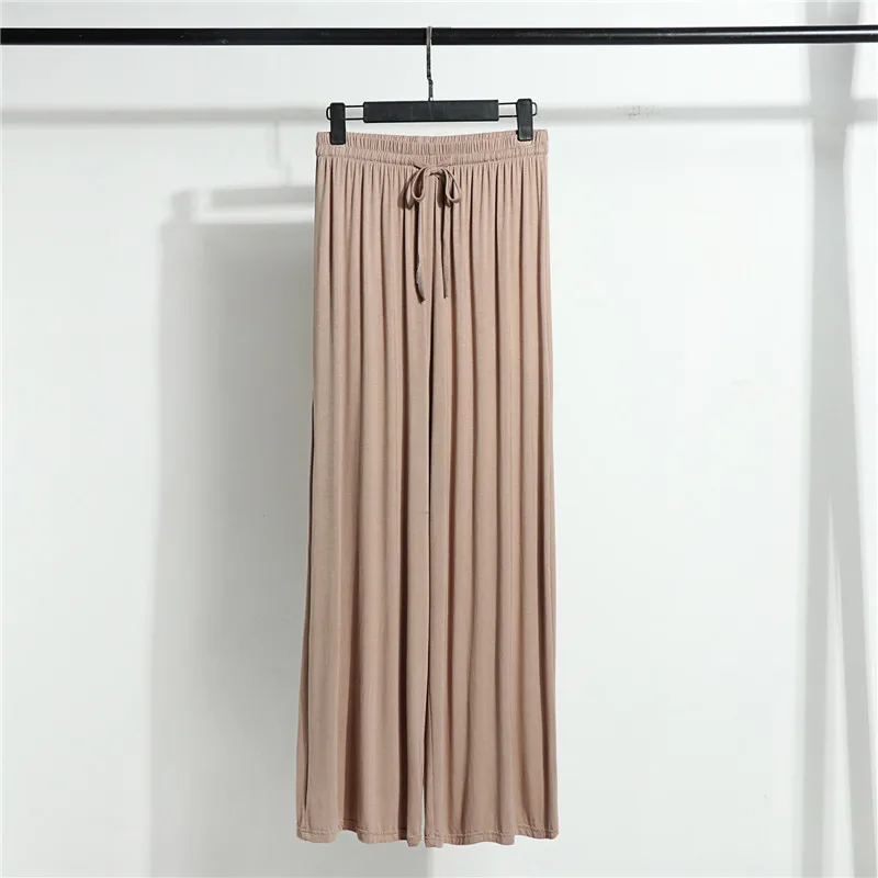 Pantalones largos de algodón Modal para mujer, ropa de dormir cómoda, ropa de noche informal para el hogar