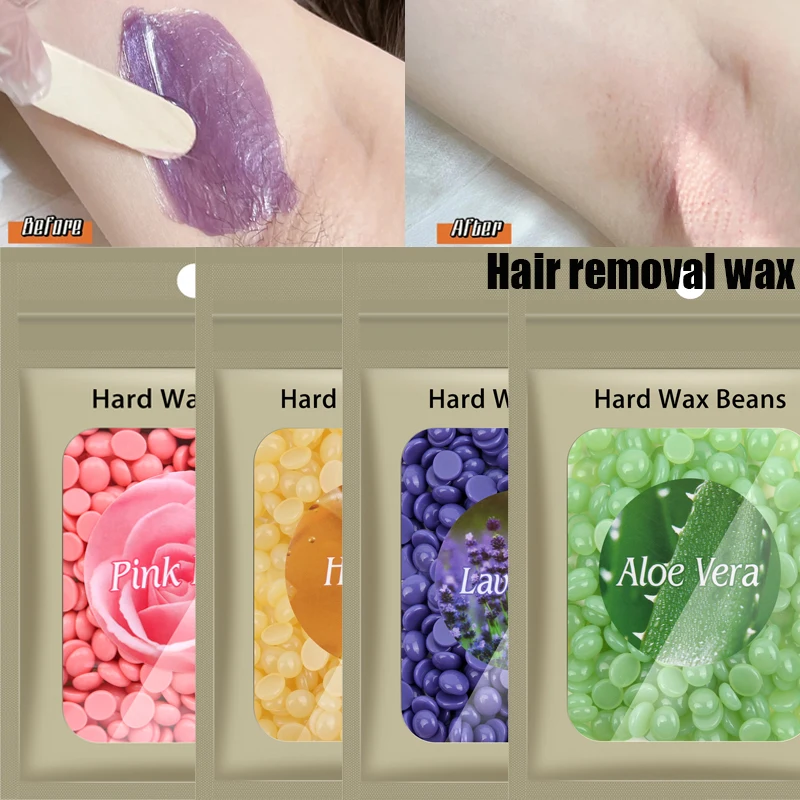 50g/100g Bag Hair Removal Wax Bean Depilation Hot Film Hard Wax Pellet Waxing Bikini Face Legs Body Hair Removal Bean Unisex