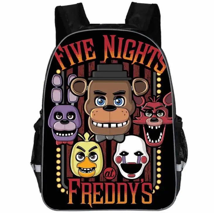 FNAF-Mochila impressa anime para homens e mulheres, mochilas escolares casuais para meninos e meninas, bolsa hip-hop masculina para laptop, mochila