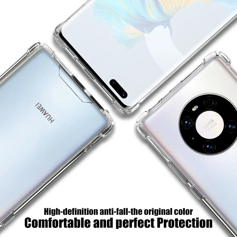 Airbag Soft Silicone TPU Shockproof Case For Huawei Mate 10 20 20X 30 40 50E 50 Pro Plus Lite RS Anti Knock Phone Cover