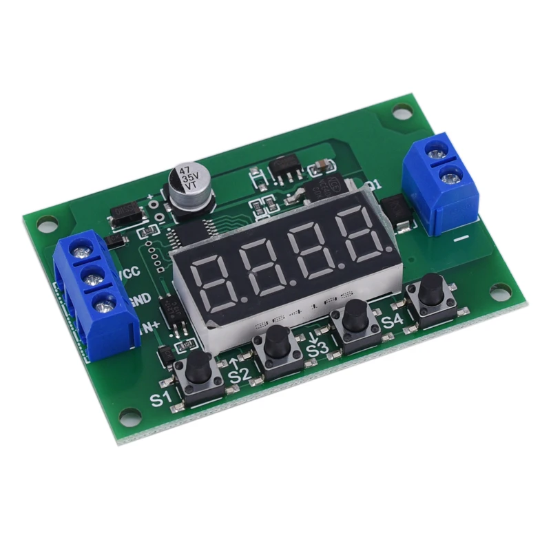 DC 5-30V  MOS tube on and off  LED Display Automation Cycle Delay Timer Control Off Switch Delay Time Relay 5V6V 9V 12V 24V