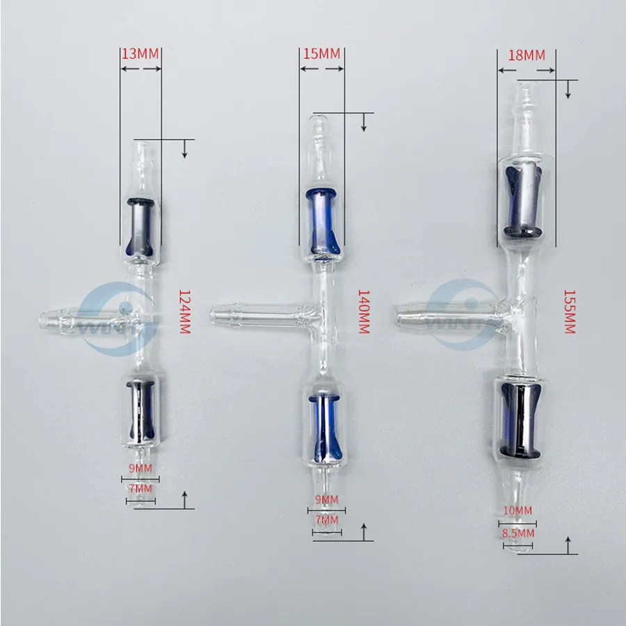 Tipe T mesin pengisi pompa magnetis katup kaca Piston inti putih Aksesori mesin pengisi 11mm 12mm 13mm 15mm 17mm 18mm 20mm