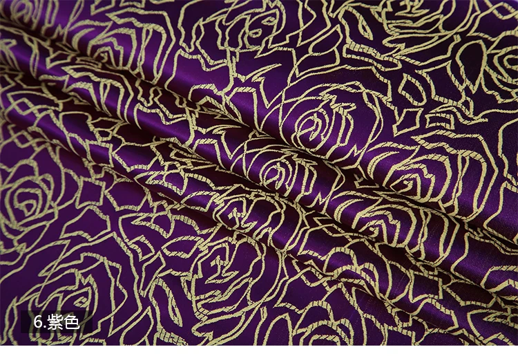 90x50cm floral style damask silk satin brocade jacquard fabric costume upholstery furniture curtain clothing material