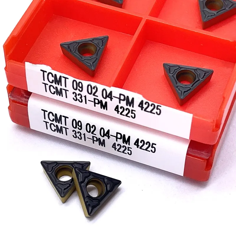 Insertos de carburo TCMT090204 PM 4225, herramientas de torneado interno indexables, CNC, TCMT 090204, 10 Uds.