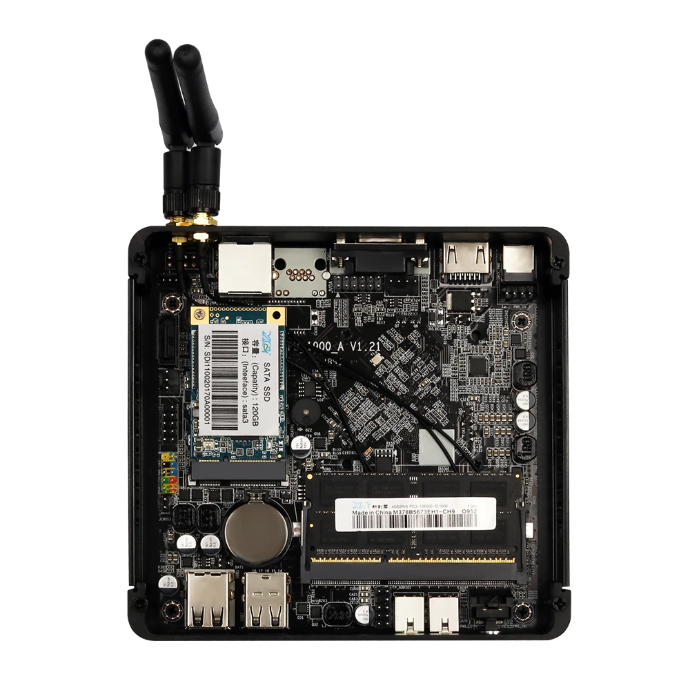 XCY 팬리스 미니 PC Intel Celeron J1900 쿼드 코어 기가비트 이더넷 4x USB HDMI VGA 디스플레이 지원 WiFi Windows Linux/Ubuntu 썸네일 5