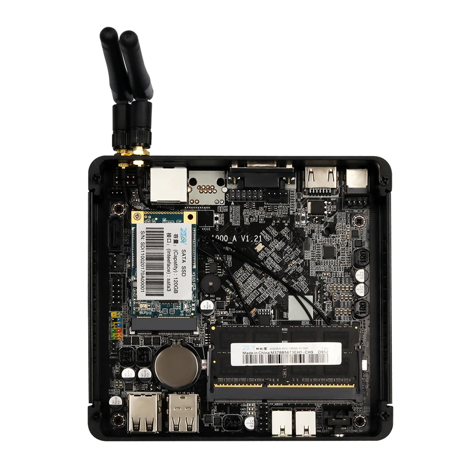【中古】4 LAN仕様 miniPC J1900 （自前ルーター可） Intel J1900 4 LAN HD Dual Display 4G Fanless Firewall Router