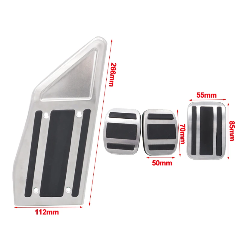 Car Rest Brake Accelerator Fuel Gas Pedal Cover Pad For Peugeot 3008 5008 GT 2017 2018 2019 LHD Pedal Pad Mats Cover Accessories