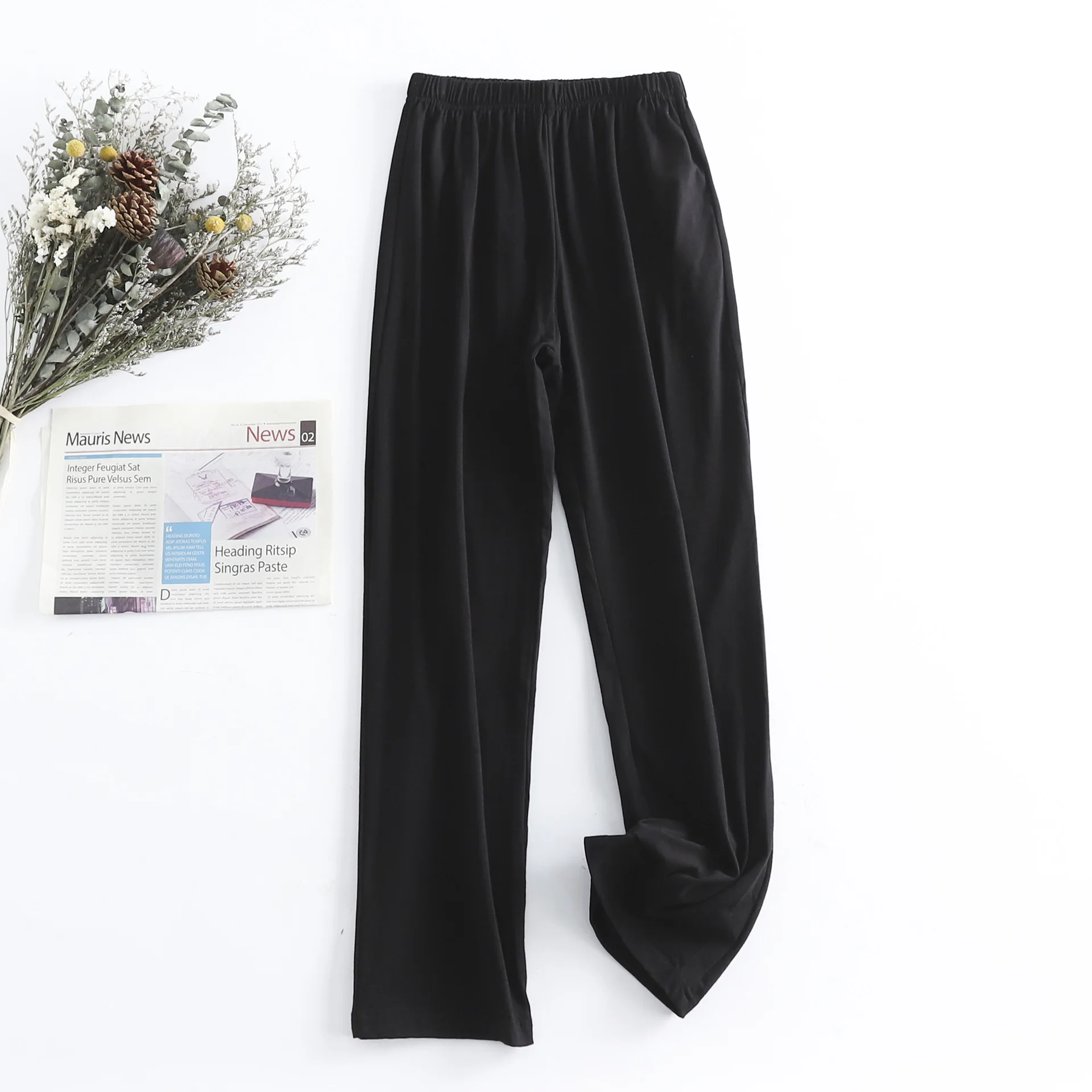 Pantalones De pijama De algodón Modal para Mujer, ropa De dormir para otoño e invierno, novedad