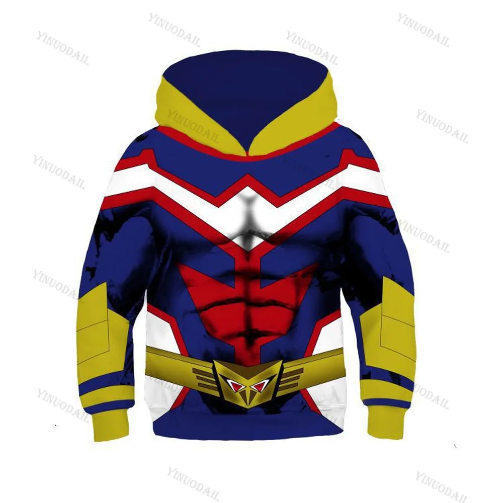 New Arrivel 3D Printed Academia Hoodie All Might Children Cosplay Costume Sweatshirt School Uniform Boys Jackets