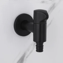 Extra Longht Black/Chrome Wall Mounted Washing Machine Tap Mop Pool Tap Garden Outdoor Bathroom Water Faucet
