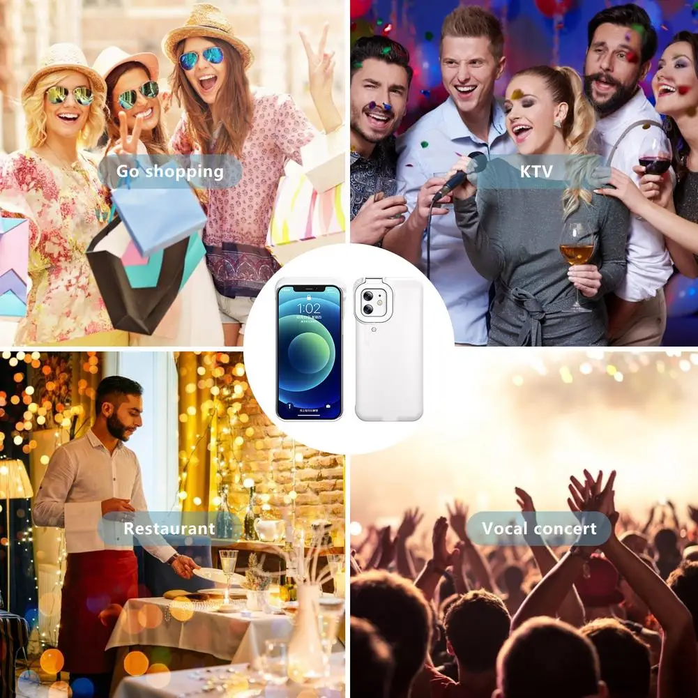 Ring Licht Fall Füllen Licht Handy Fall Füllen Licht Schönheit Ring-Telefon Fall Stabile Shell Für iPhone 12 pro Max