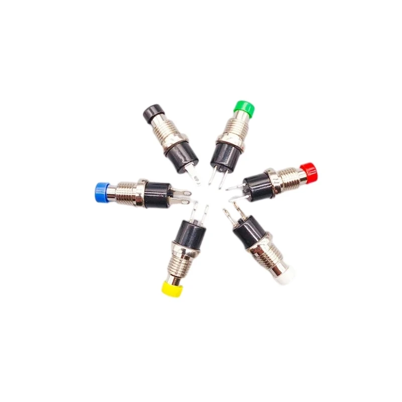 6PCS,Mini Round Momentary Push Button Switch Press The Self-Reset,PBS-110,7MM,Micro Switchs,Normally Open,Normally Closed,1NO1NC