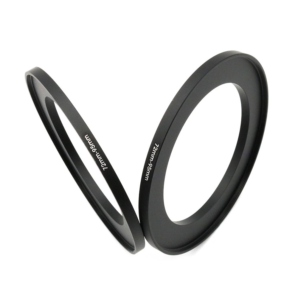 2-pieces o metal intensifica o anel do adaptador do filtro do anel, linha 72mm da lente à linha acessório 95mm /105mm