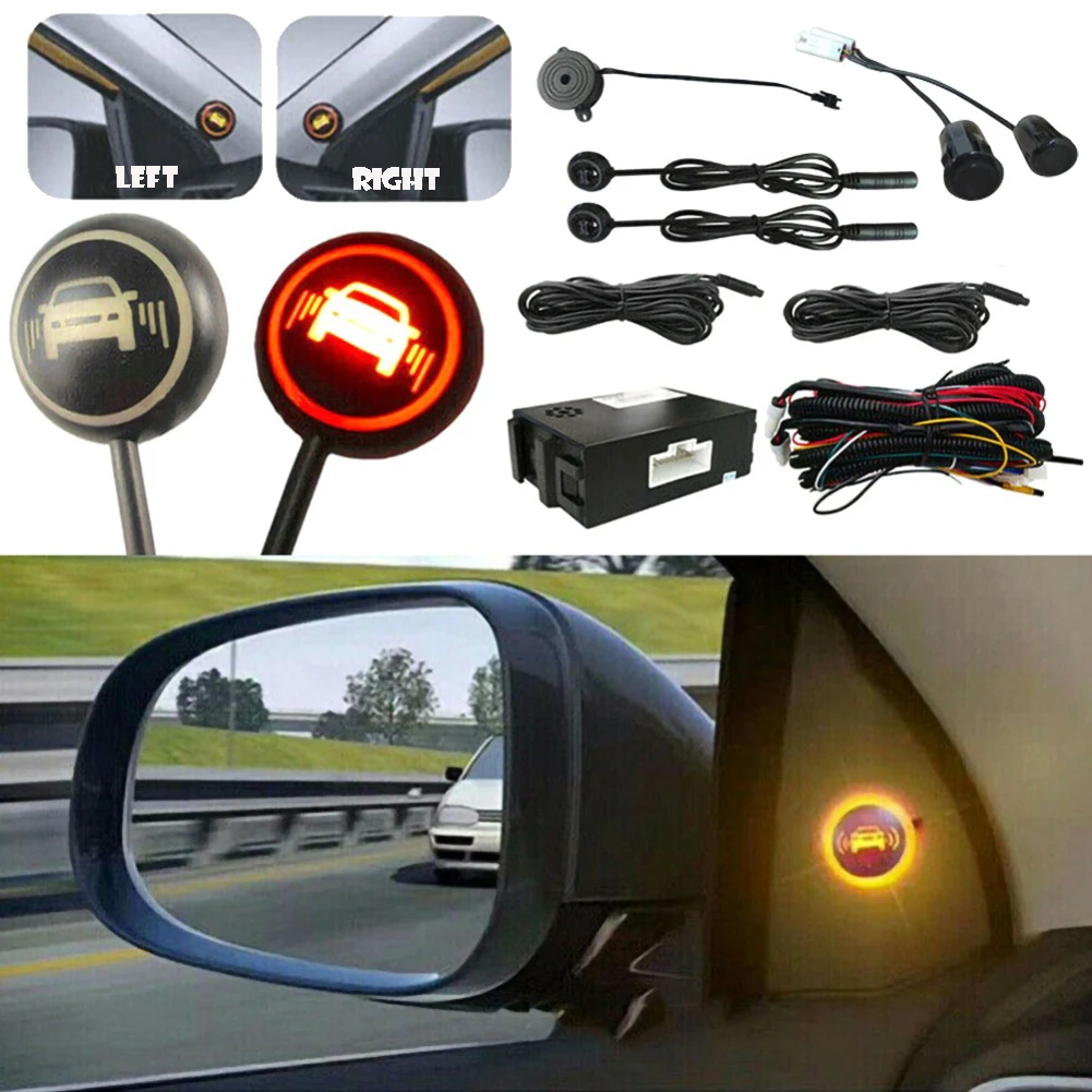 

Car Blind Spot Detection System Bsm Universal Ultrasonic Sensor Radar Monitoring System Change Lane Aided Parking