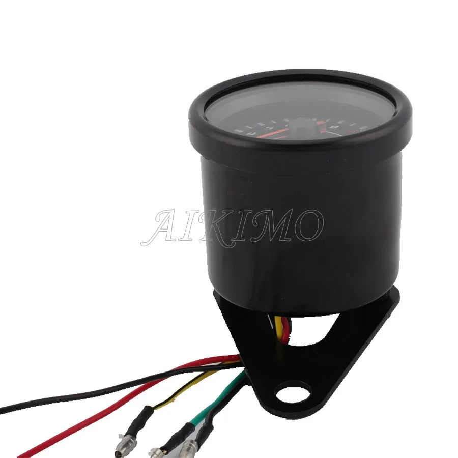 LED Backlight Motorcycle Tachometer Meter Tachometer Gauge Rev Counter 0-13000 RPM