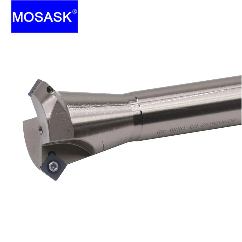 MOSASK Chamfer Mill Tool 45 Degree SDMB Carbide Inserts SD Holder 12 20 mm  Metalworking CNC Milling Chamfering Cutter