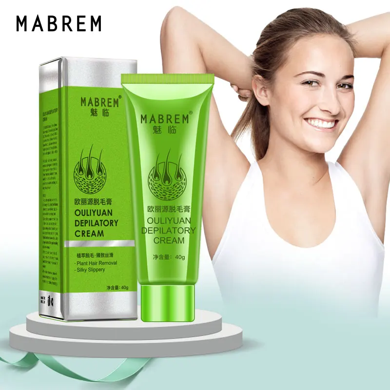 MABREM Hair Removal Cream Painless Hair Remover For Armpit Legs and Arms Skin Care Body Care Depilatory Cream 40g For Men Women