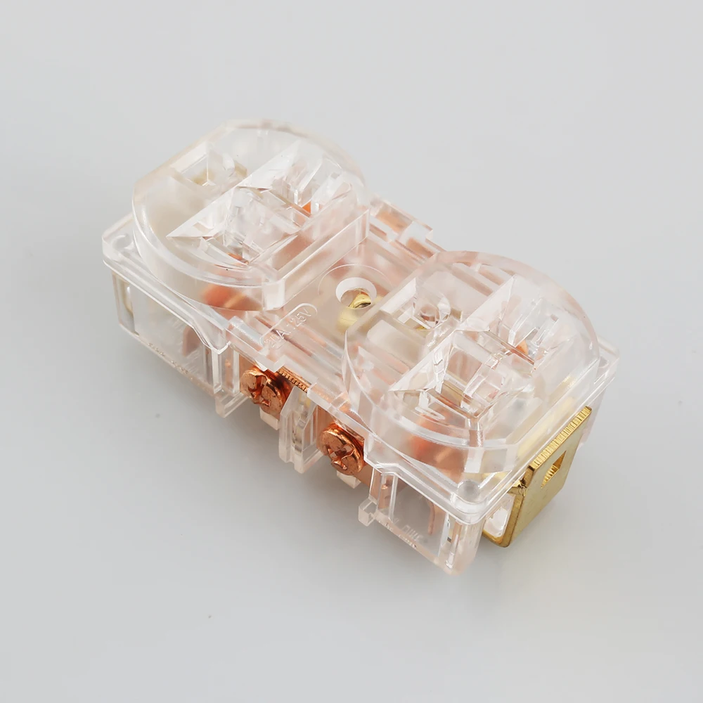 HiFi Receptáculo De Energia Tomada, Distribuidor De Cobre Vermelho, Alta Qualidade, EUA 20A, 2PCs, 4PCs, Preto