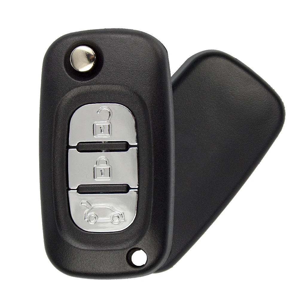 OkeyTech 2/3 Buttons For Renault Clio 3 Megane 3 Kangoo Modus Remote Flip Folding Fob Car Key Shell Case Fob Uncut Blade