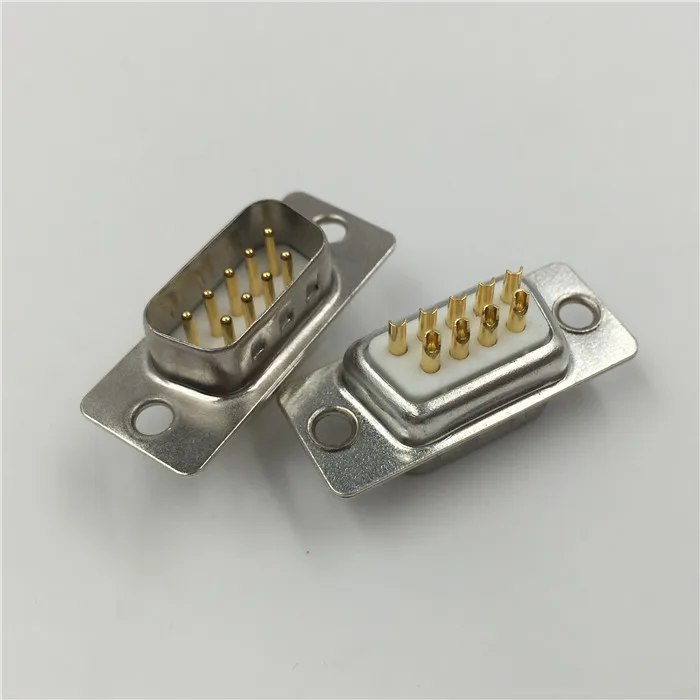 DB9 male d-SUB connector gold plated RS232 interface wire type DB9PIN male connector