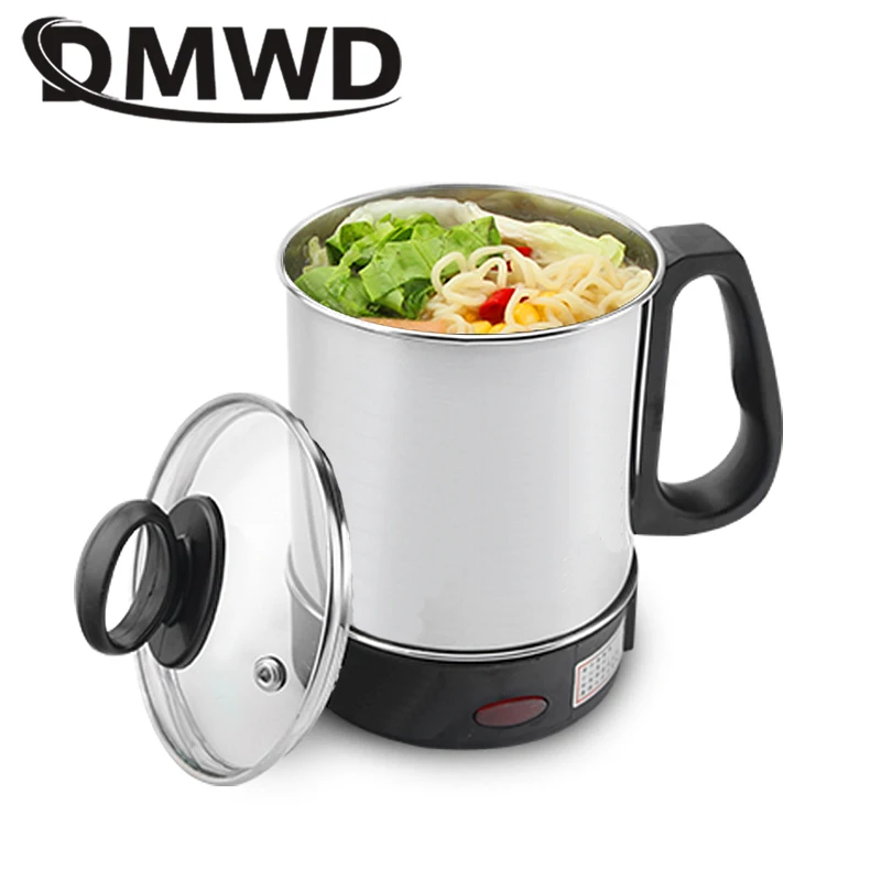 DMWD MultiCooker Elektrische Pfanne tragbare edelstahl heizung tasse Nudeln milch suppe brei Kochen Topf mini kaffee kessel