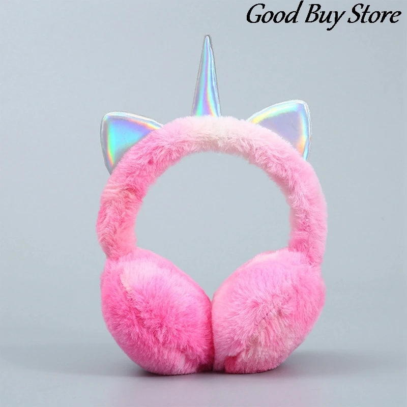 Animal Headphones Warmer Children Sequins Unicorn Fur Earmuffs Popular Plush Earflap Kids Ears Cover Lovely Headwear Soft Warm