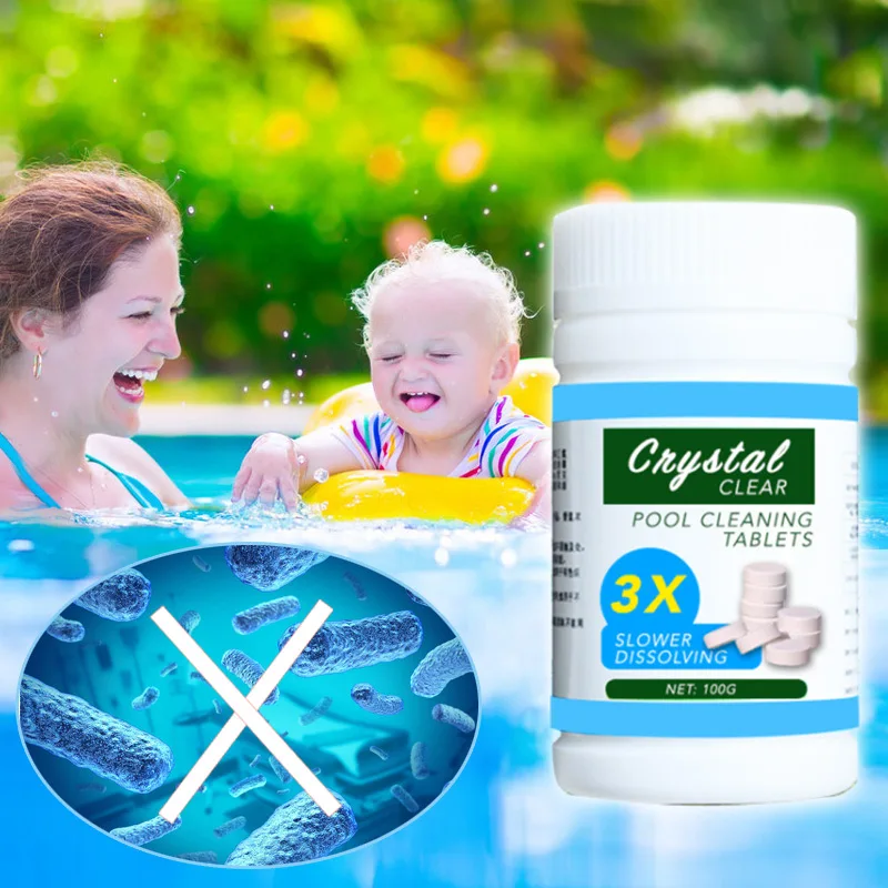 100 Pieces Of Swimming Pool Instant Disinfection Tablets Chlorine Dioxide Effervescent Tablets Chlorine Ingots Disinfectant